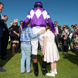 Richard with his children after a victory.